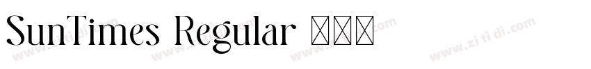 SunTimes Regular字体转换